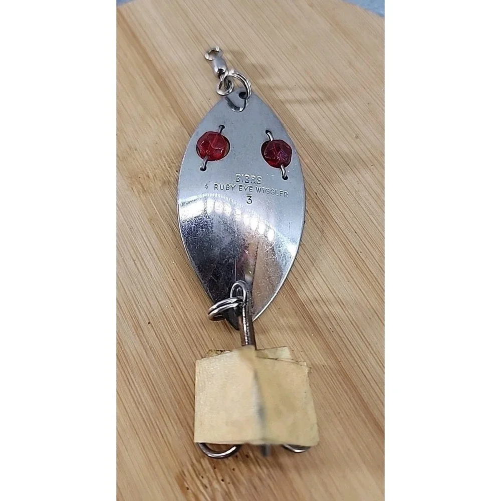 VINTAGE Gibbs LUCKY STRIKE RED EYE Wiggler FISHING LURE PIKE MUSKY LURE‎
